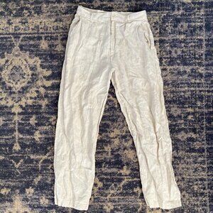 Ozma Linen Trousers Size Medium in White